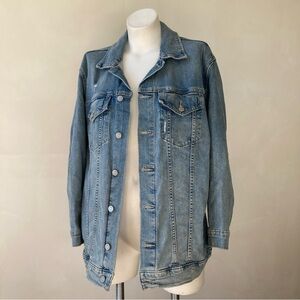 Lucky Brand | Relaxed Fit Distressed Ripped Denim Tomboy Trucker Jacket